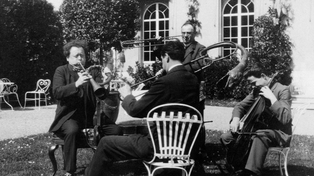 1928 - Op bezoek bij Ernest Schelling op een vrije dag tijdens de tournee van het Concertgebouworkest aan Duitsland en Zwitserland