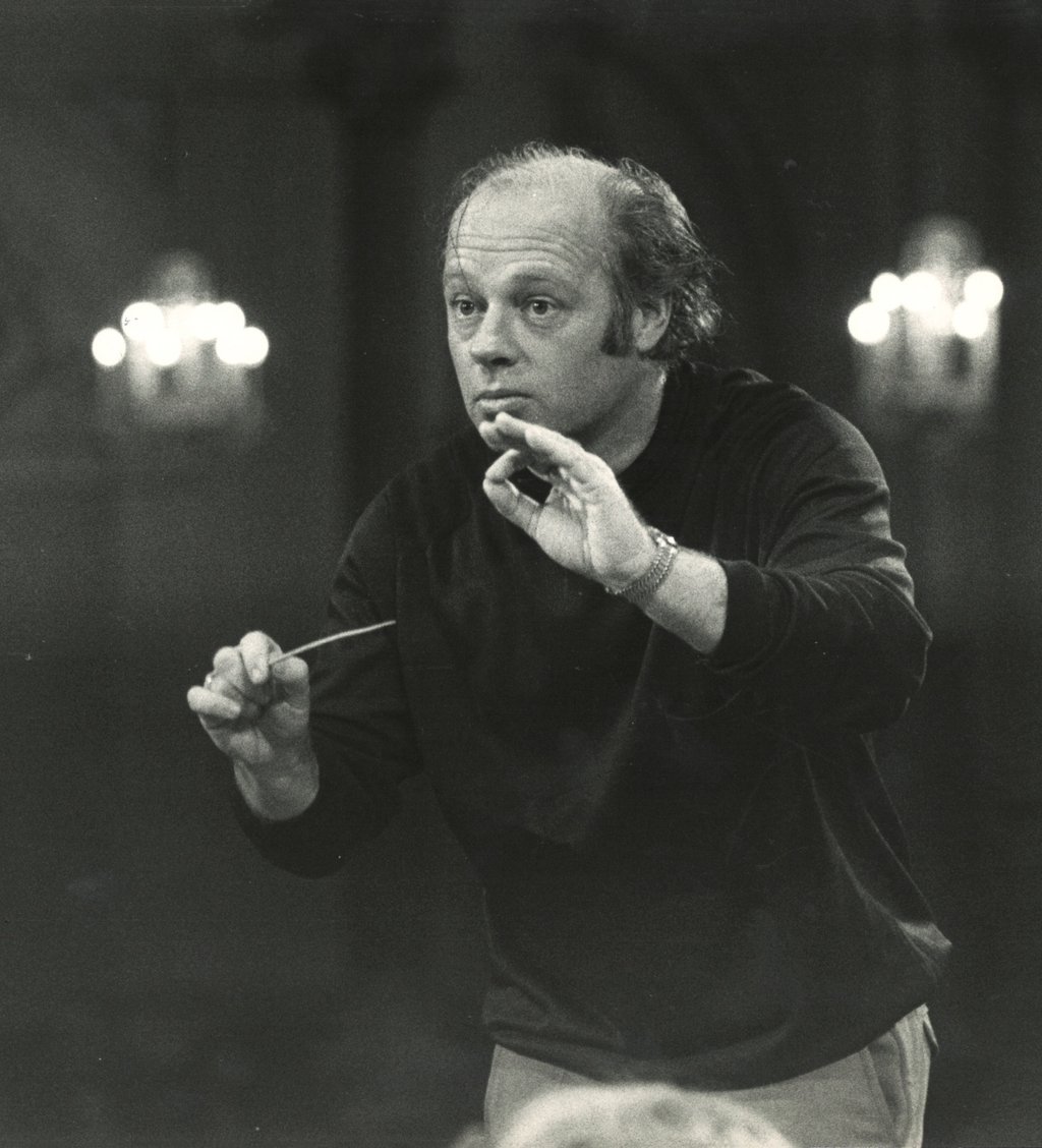 1971 Bernard Haitink leidt een repetitie met het Concertgebouworkest