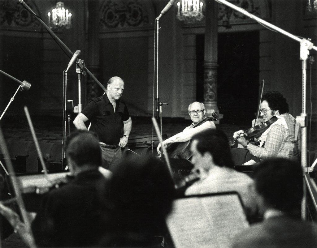 1979 - Opname van het Dubbelconcert van Brahms met violist Itzhak Perlman en cellist Mstislav Rostropovich  onder leiding van Bernard Haitink