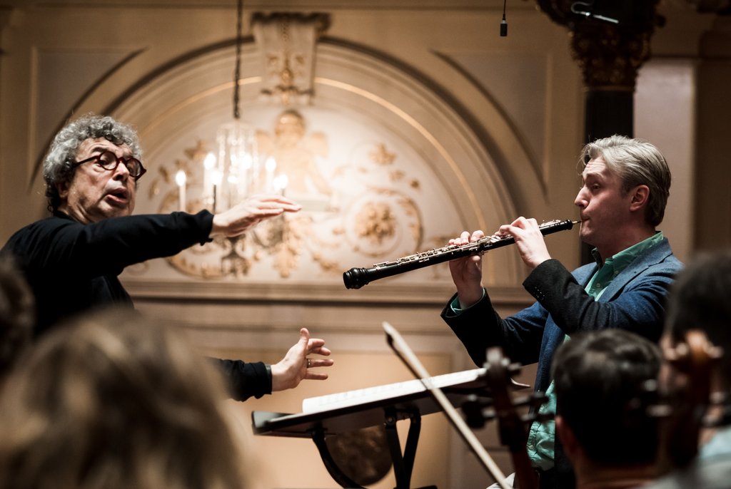 Repetitie van het Hoboconcert van Richard Strauss met als solist onze aanvoerder hobo Ivan Podyomov, onder leiding van Semyon Bychkov